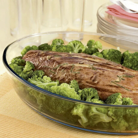 Asadera Oval de Vidrio Marinex 2.4 Litros Asadera Oval de Vidrio Marinex 2.4 Litros