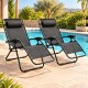 Set x2 Reposera Reclinable Gravedad Cero NEGRO