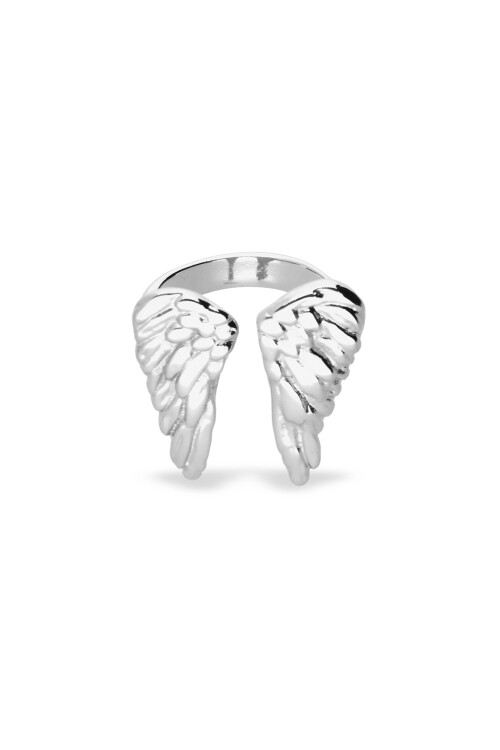 ANILLO EN ALEACIÓN DE METALES BAÑADO EN PLATA DE LEY EN FORMA DE ALAS Anillo