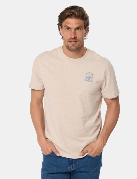 REMERA ESTAMPADA Beige
