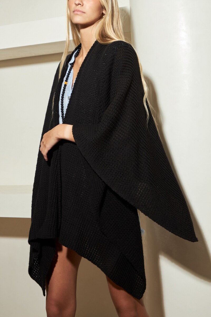 Waysar Ruana BLAZERS-ABRIGOS Ruana Renacer - Negra — VDAMIANI