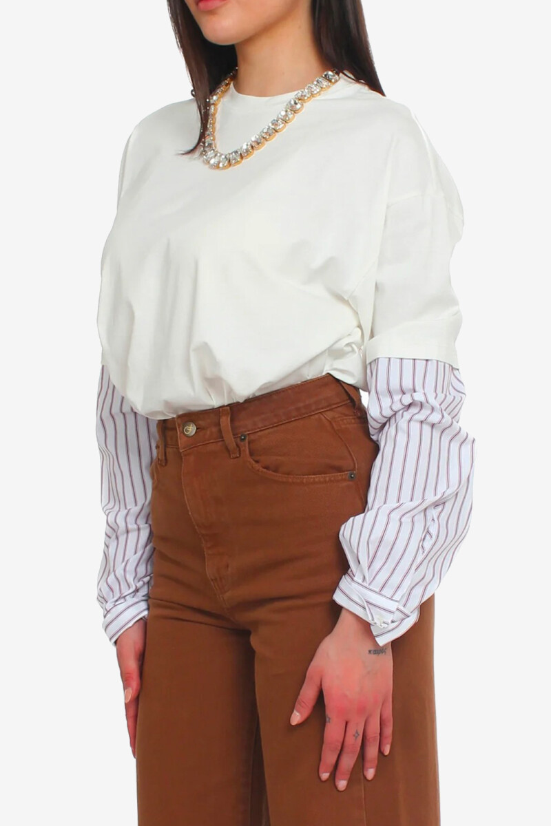 CAMISETA MANGAS RA Blanco