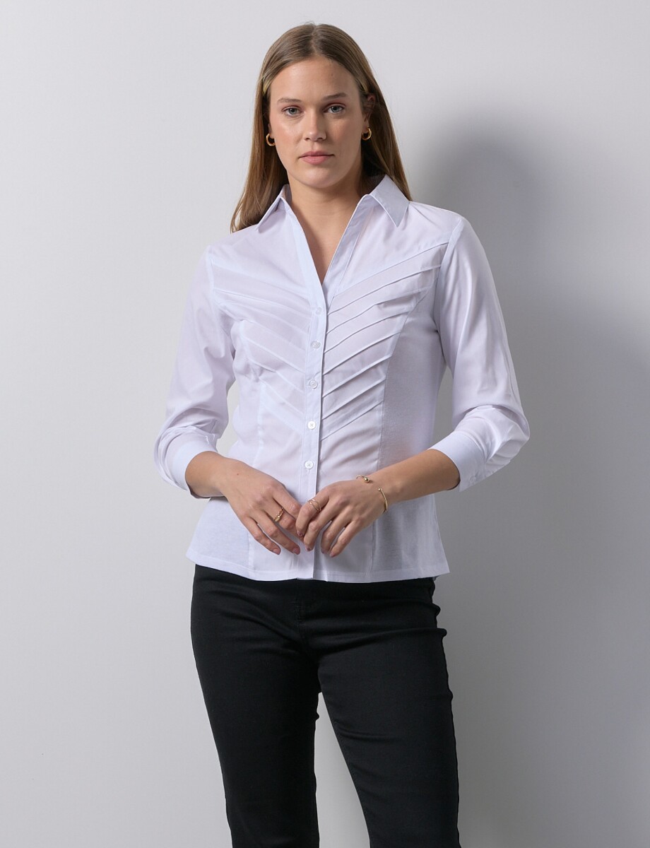 Camisa Tablitas - Blanco 