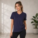 REMERA MANGA CORTA CUELLO EN V BASIC AZUL FILA AZUL