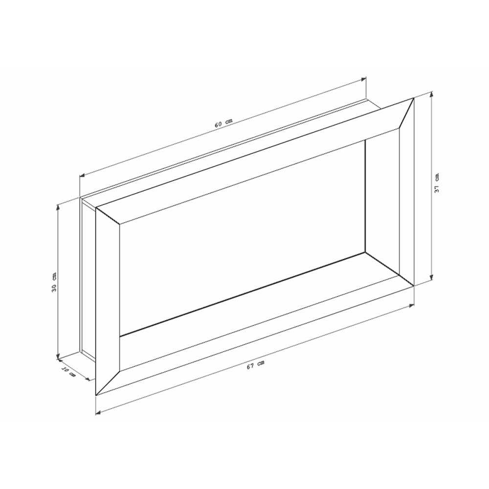 ESTANTE P/EMPOTRAR PORCELANATO DIAMANTE 60x30 CM BEIGE Estante P/empotrar Porcelanato Diamante 60x30 Cm Beige