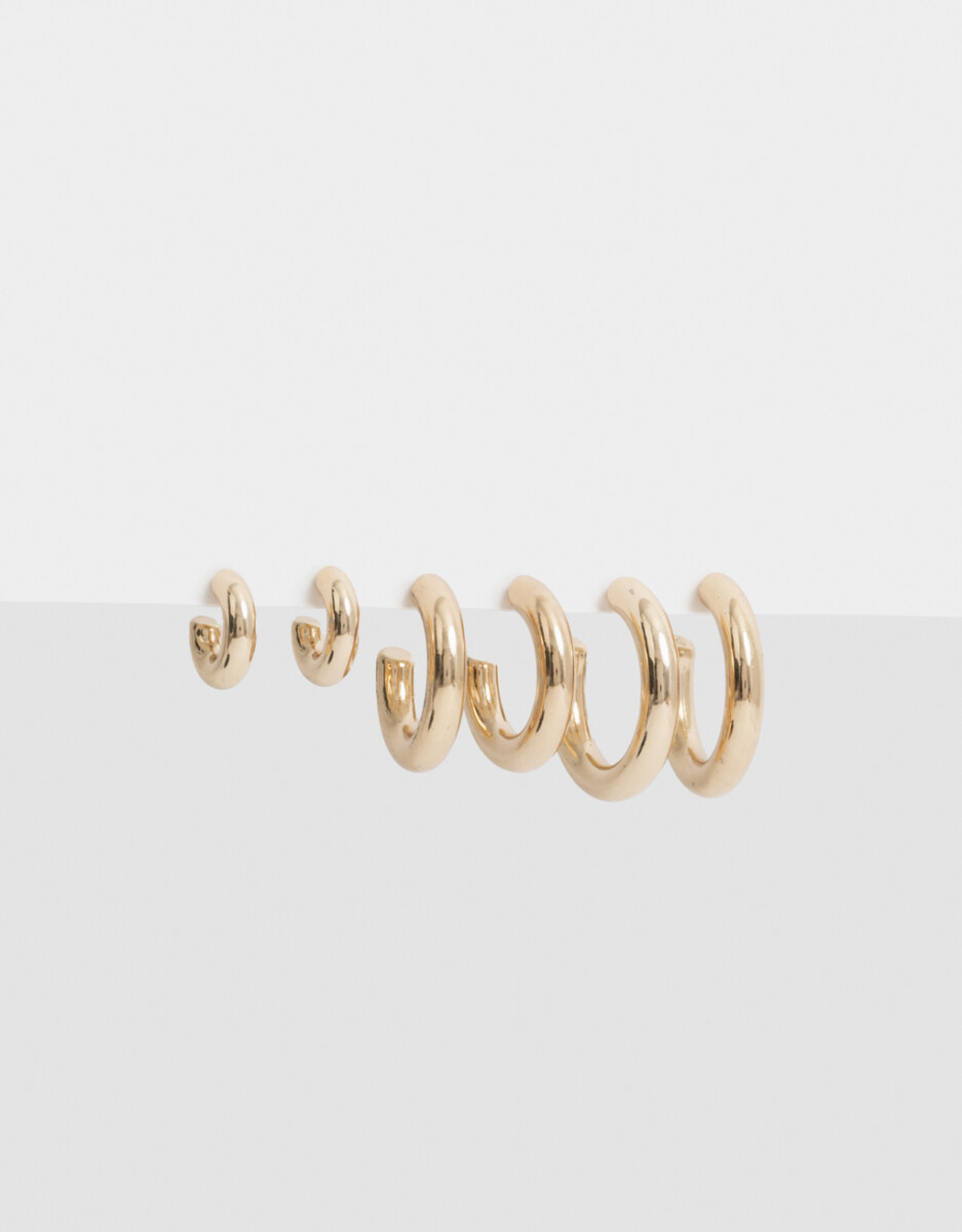 Set De Argollas Chunky 