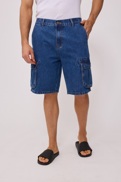 BERMUDA JEAN HARVY RUSTY Azul Medio