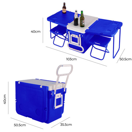 Conservadora 32l Con Mesa Y Silla Plegable C/ruedas Conservadora 32l Con Mesa Y Silla Plegable C/ruedas