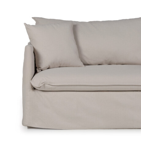 Sofá Snow con Funda - Tela Rústica - 3 cuerpos TD5263-1636 (Capuccino)