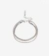Pulsera Triple Cadena Plateado Rodio