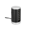 Base de carga con 6 puertos USB color negro. Base De Carga Con 6 Puertos Usb Color Negro.