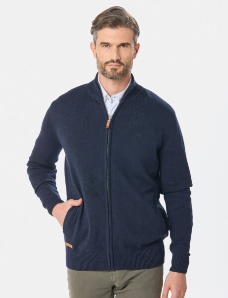 CAMPERA TEJIDA DE ALGODON Azul