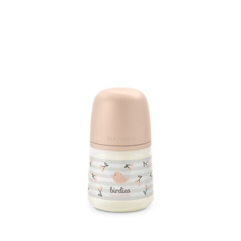 Mamadera biberón anticólico SX Pro fisiológico 150 ml 0-3m Birdies Rosa
