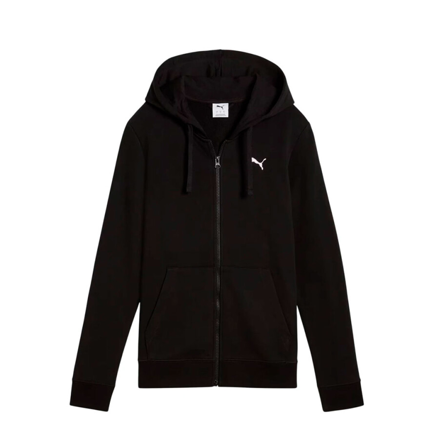 Campera de Hombre Puma Ess Full Zip Hoodie Fl Negro