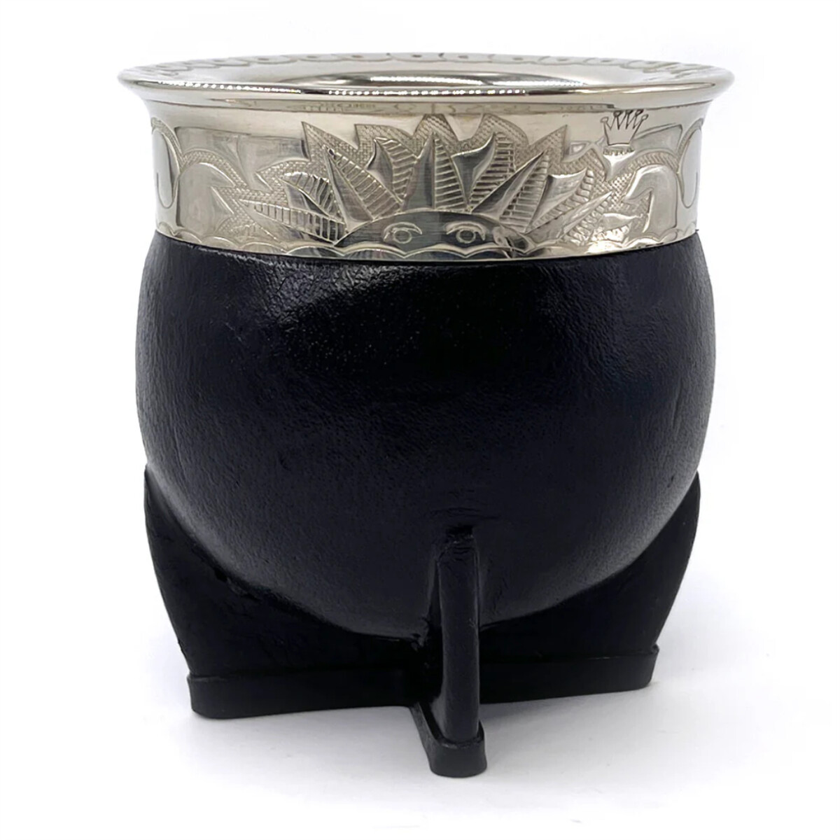 MADE IN URUGUAY MATE IMPERIAL ALPACA Y BRONCE CERAMICA - NEGRO 