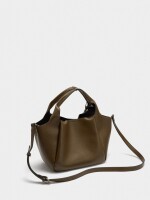 Bolso Tote Con Penduro camel