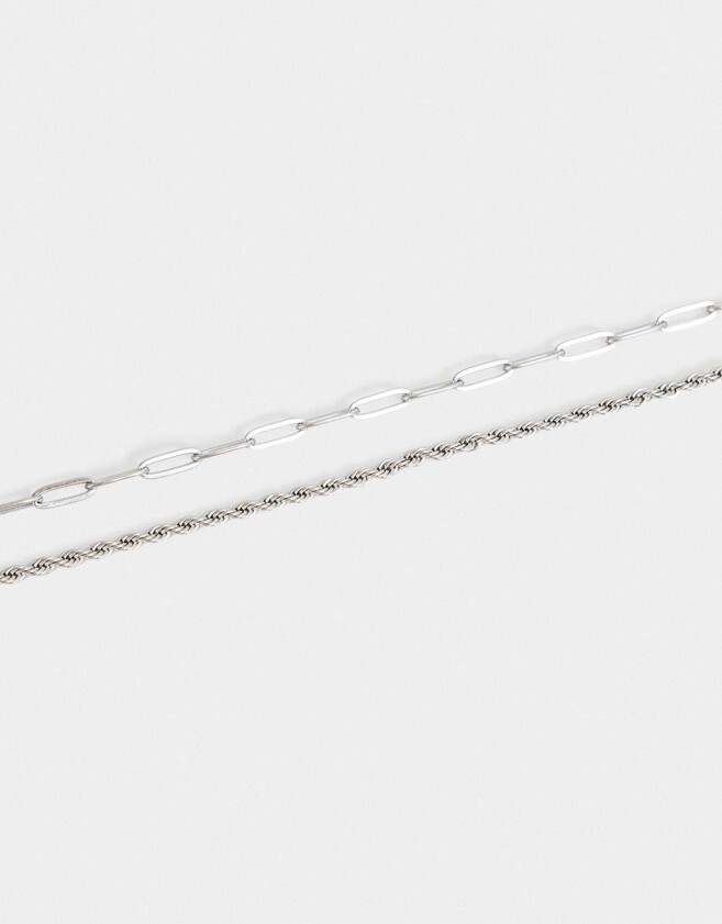 Collares Cortos Premium Silver Collar Corto De Acero Quirúrgico - Plateado
