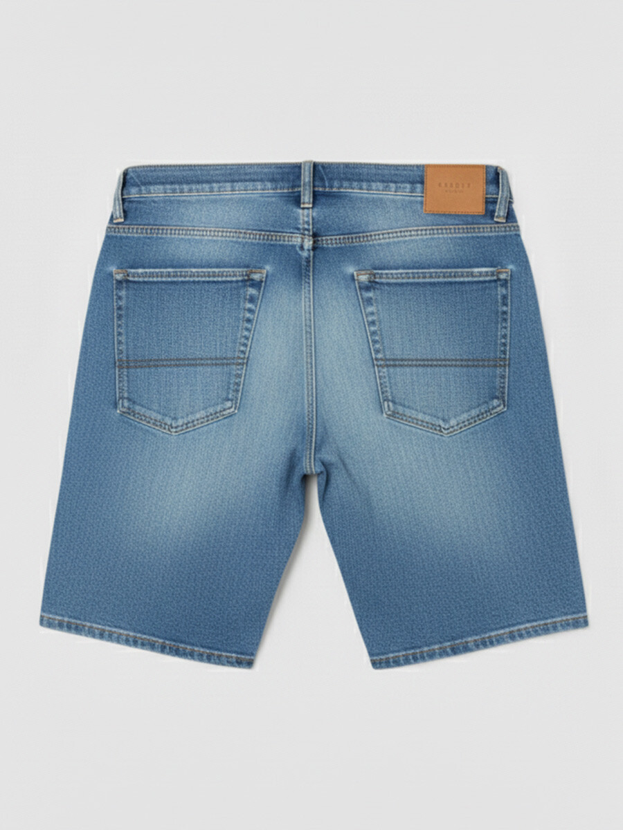 SHIVA BERMUDA 5B DENIM - Celeste 