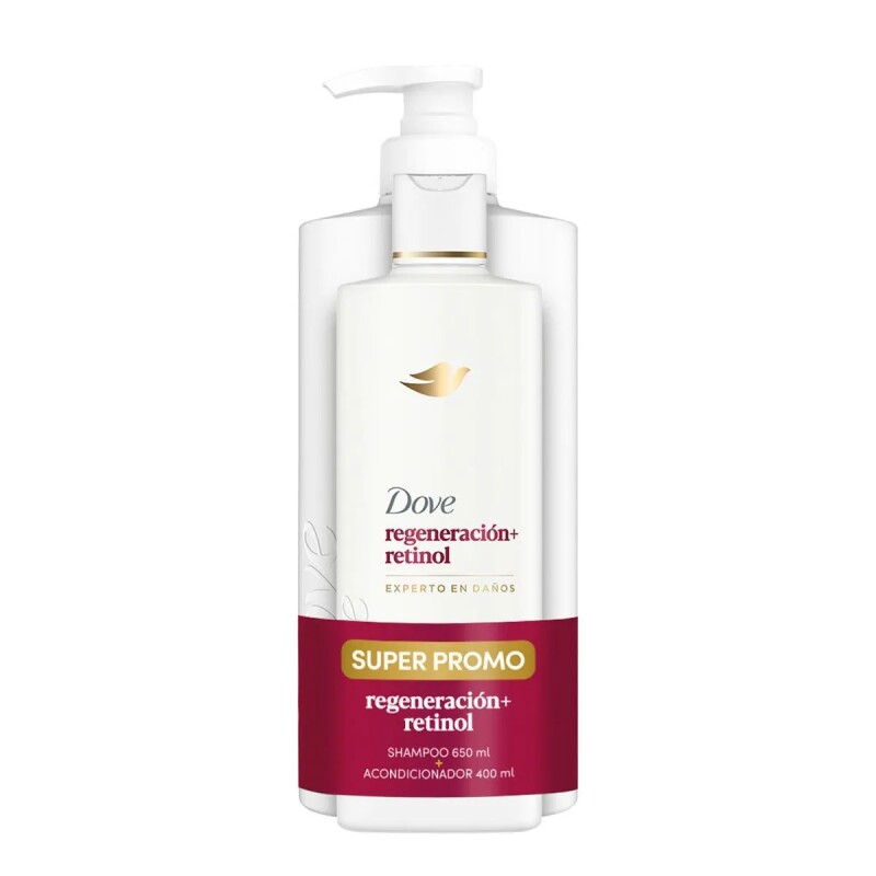 Shampoo Dove Regeneración Retinol 650 Ml. + Acond. 400 Ml. Shampoo Dove Regeneración Retinol 650 Ml. + Acond. 400 Ml.