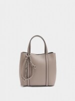 Bolso Tote Con Bandolera M gris