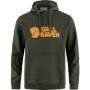 Fjällräven Logo Hoodie - Hombre Deep Forest