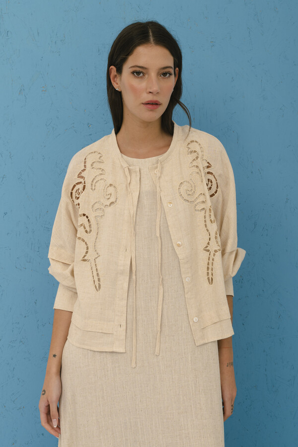CHAQUETA BRUNA BEIGE