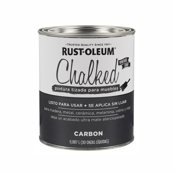 Esmalte Tizado Chalked 0.9L Rust-Oleum Gris Carbón