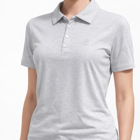 Remera tipo polo dama bagual GRIS