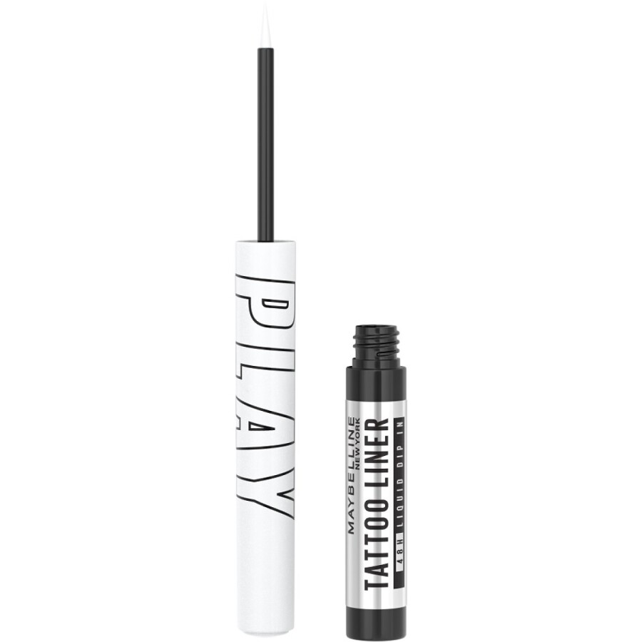 Delineador Líquido Tattoo Liner Play Defend Blanco Mate - Maybelline Delineador Líquido Tattoo Liner Play Defend Blanco Mate - Maybelline