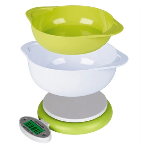 Balanza De Cocina Digital Plegable Hasta 5kg Con Dos Bowls Balanza De Cocina Digital Plegable Hasta 5kg Con Dos Bowls