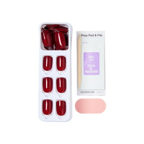 Uñas autoadhesivas Impress x30 Red Velvet talle S