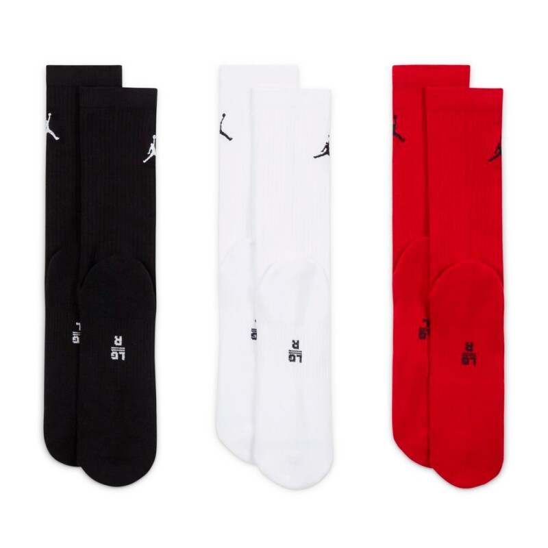 Medias Jordan Everyday Cush Poly Crew 3-Pack Unisex Multicolor