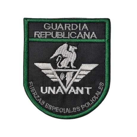 Parche bordado Guardia Republicana UNAVANT - Unidad Nacional de Vehículos Aéreos No Tripulados Verde