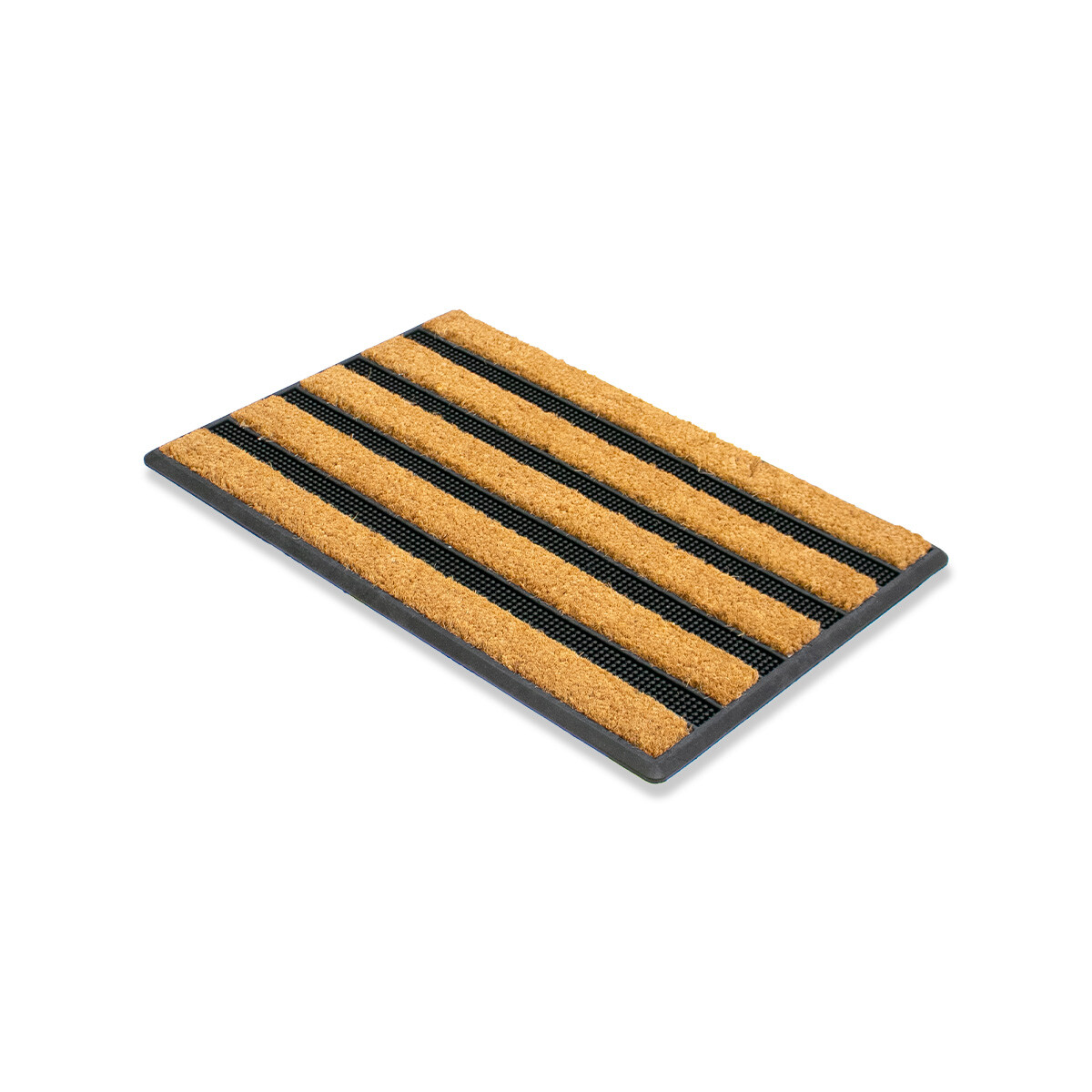ALFOMBRA COCO RECT NATURAL C/DET NEGRO 40X60CM 