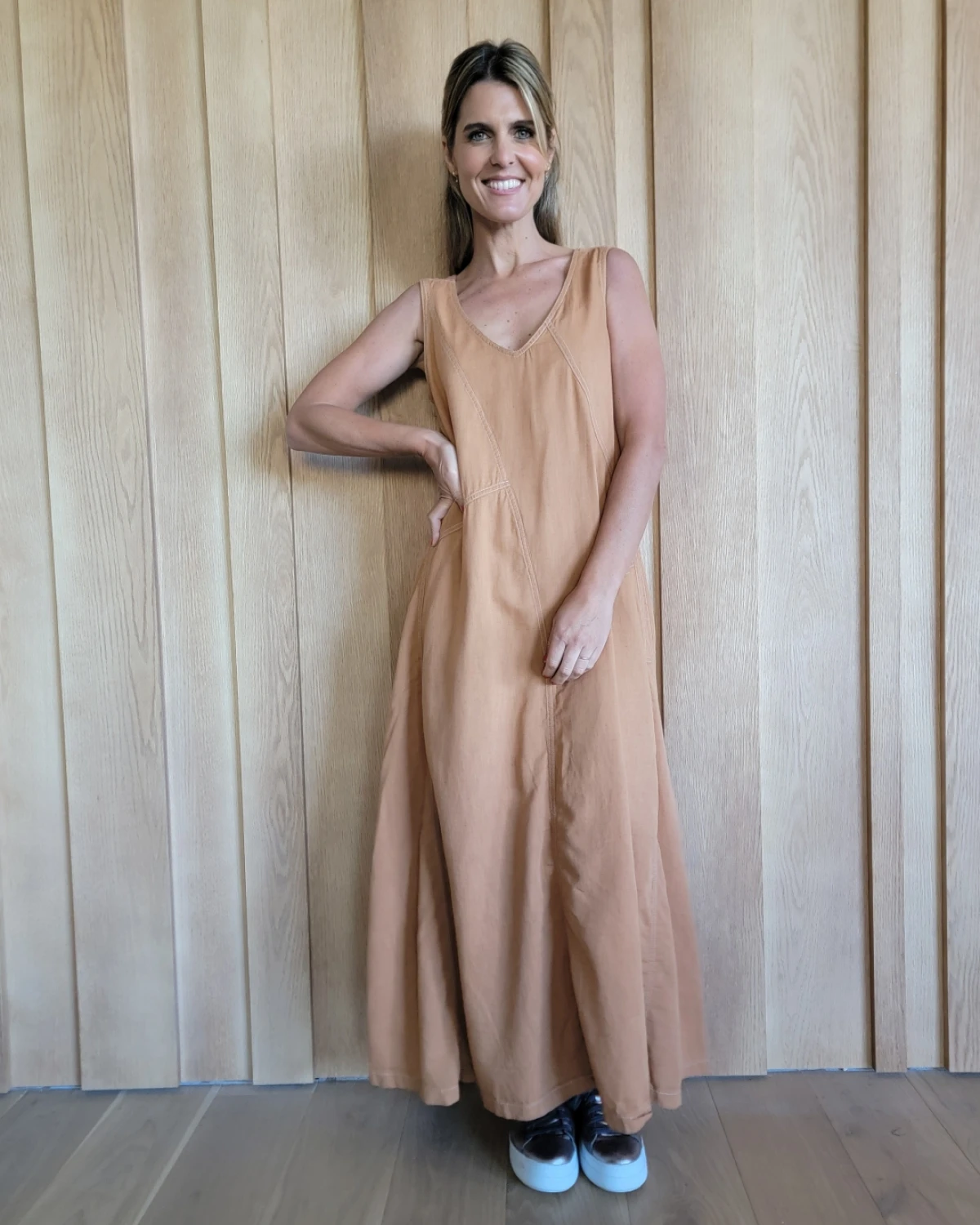 Vestido Magnolia camel 2