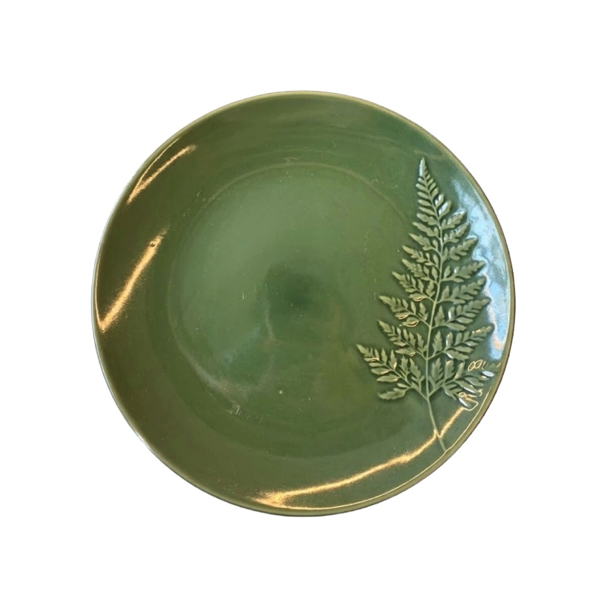 PLATO PLAYO CERAMICA VERDE C/DIS 27.5CM 