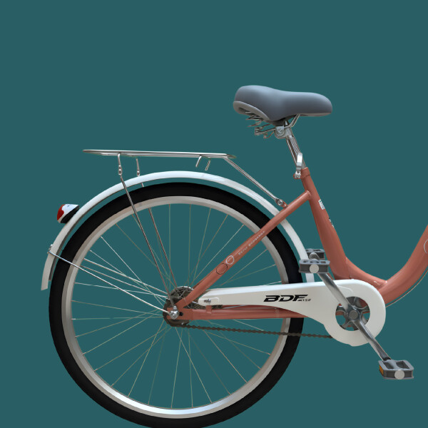 Bicicleta BDF Paseo Urbana Rodado 26 " Canasto Freno V-Brake Rosa 1