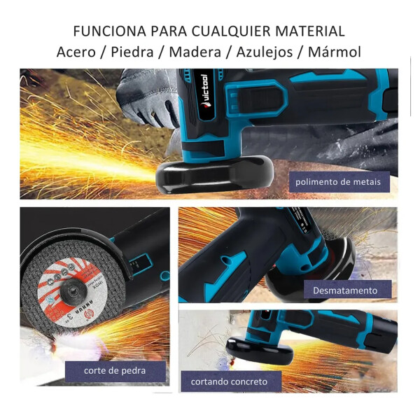 Amoladora Portátil Inalámbrica + Taladro Inalámbrico PK AMOLADORA PORTATIL + TALADRO INALAMBR