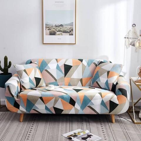 Funda sillón 4 cuerpos estampada Multicolor