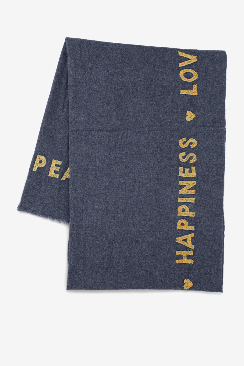 BUFANDA LOVE PEACE HAPPINESS Navy