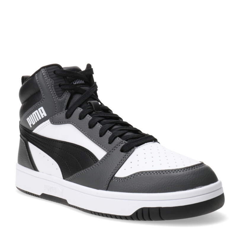 Championes de Hombre Puma Rebound V6 Blanco - Negro - Gris Oscuro