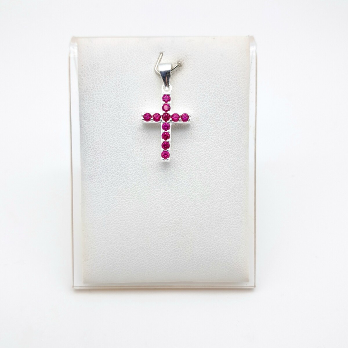 Cruz de plata 925 con circonias. 