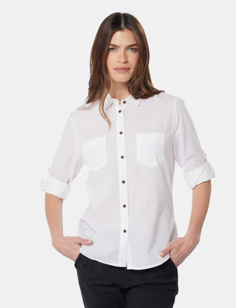 CAMISA DE LINO Blanco