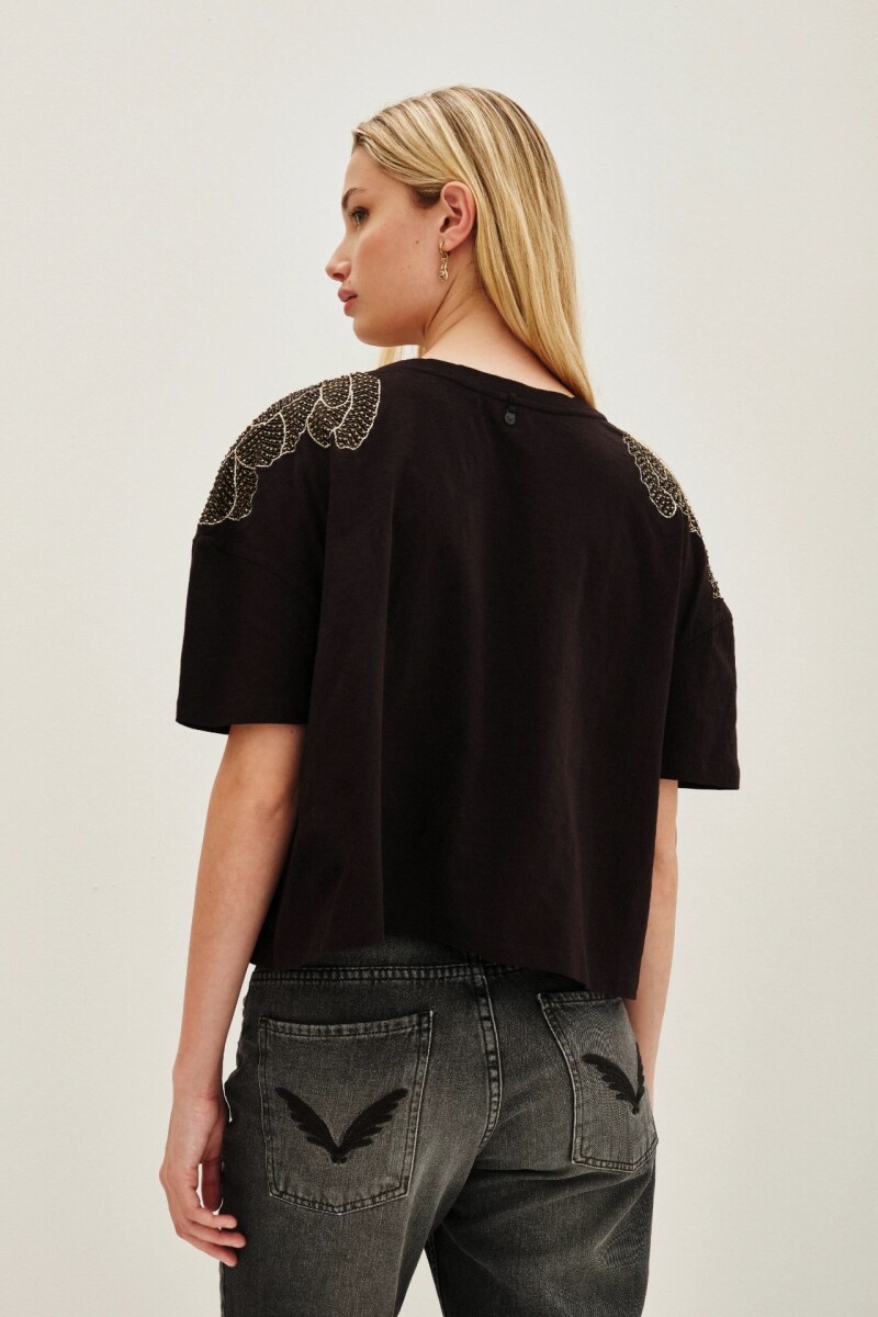 Remera Feather Negro