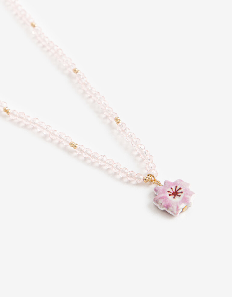 Cadena Corta con Dije Con Dijes Collar Con Dije Botánico - Dorado