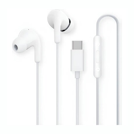 XIAOMI EARPHONES TYPE C Auriculares Cableados XIAOMI Conexión Tipo C Con Micrófono - White