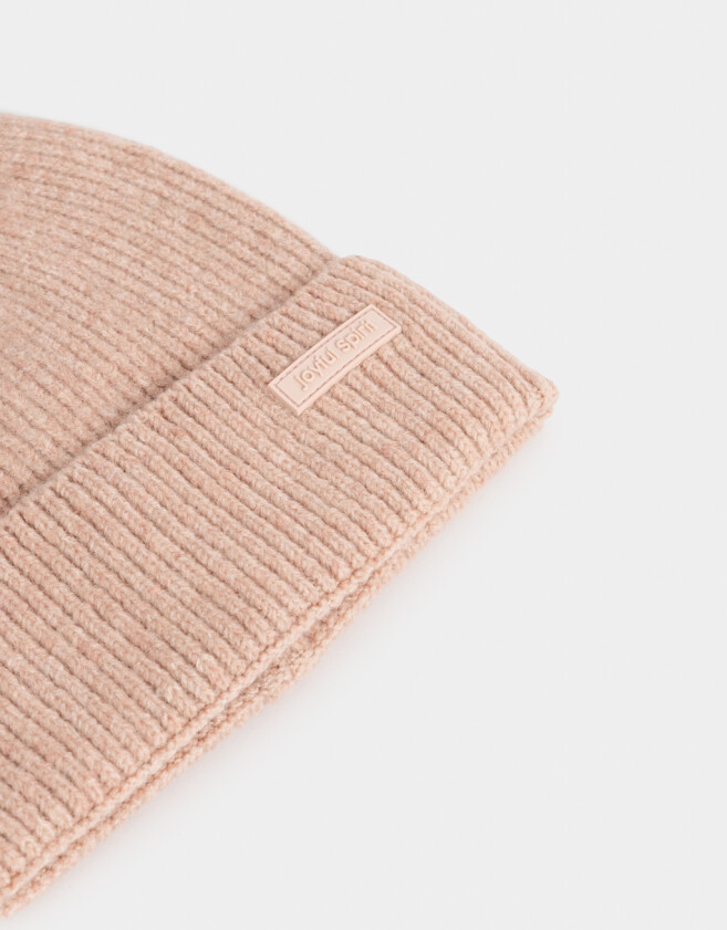Gorro Clasico Gorro Tejido Con Pompón - Rosa Viejo