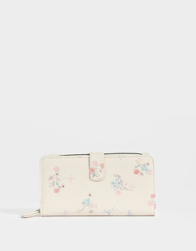 Ficheros Billetera Fichero Con Snap - Estampado Flores