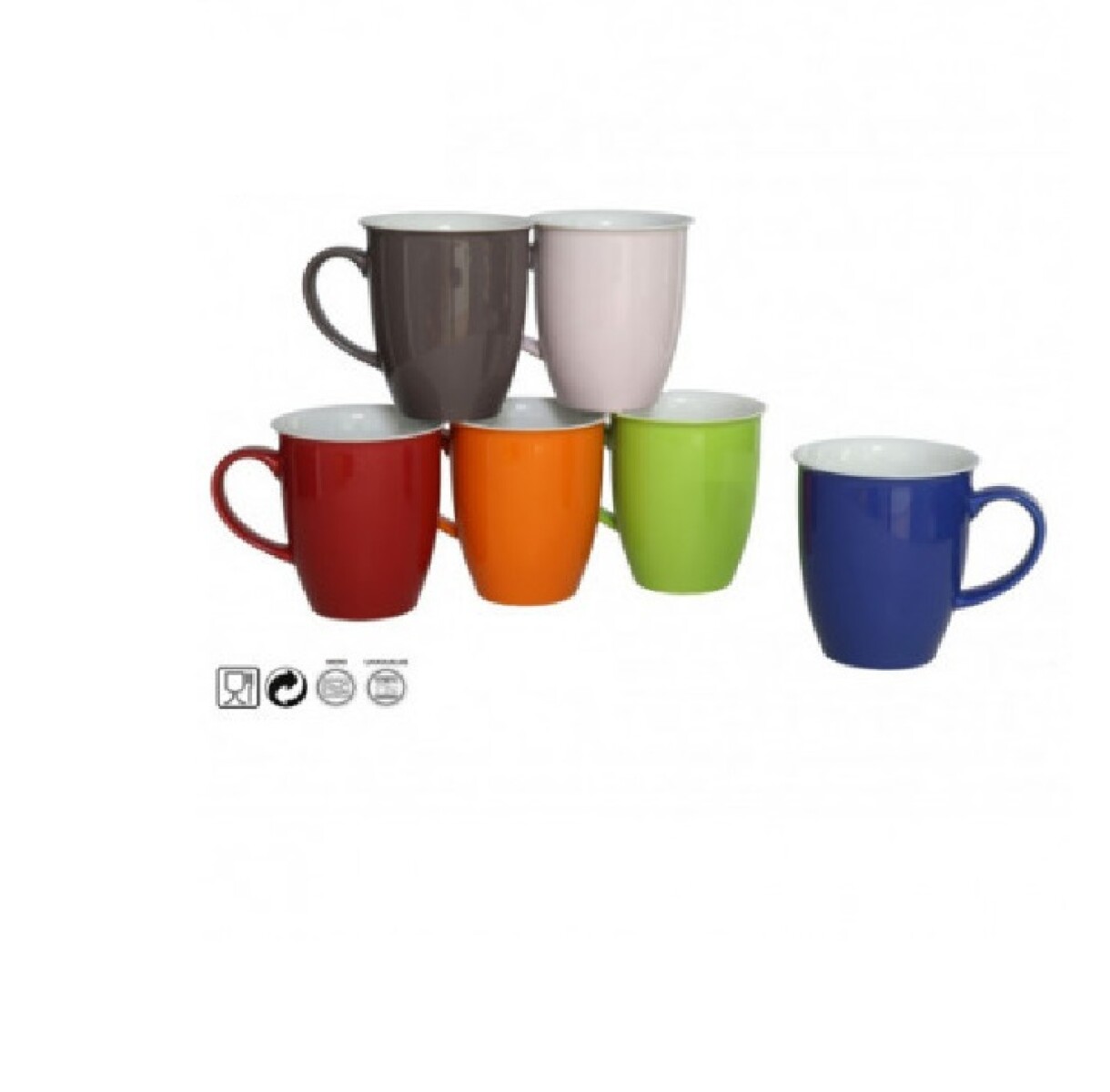 Taza 32 Cl Denver Color Surt.Porcelana 