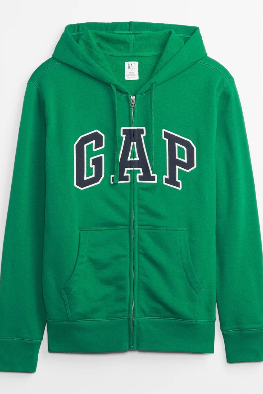 Canguro Con Cierre Logo Gap Hombre Holiday Green